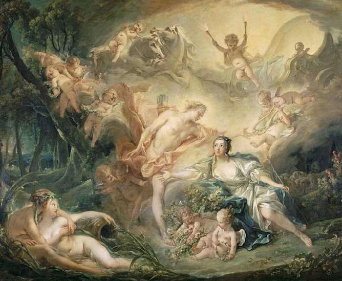 Francois Boucher Apollo Revealing his Divinity before the Shepherdess Isse oil painting image